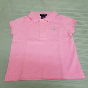 🆕 Girls Ralph Lauren Pink Polo Shirt Sz 6